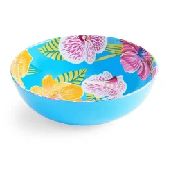 Outdoor Oasis Orchid Print 4-pc. Melamine Pasta Bowl