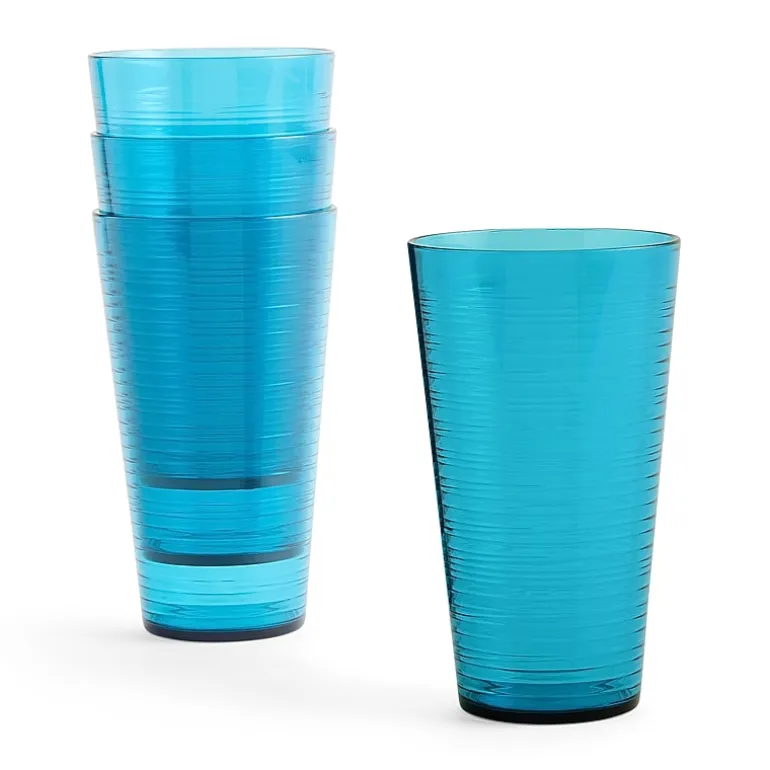 Outdoor Oasis 23oz Blue 4-pc. Tumbler Glass