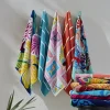 Outdoor Oasis Tropical Floral Jacquard Beach Towel