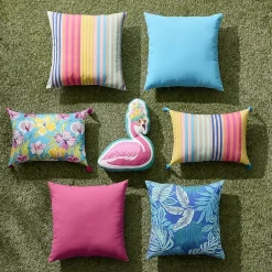 Outdoor Oasis 20"X 20" Tropical Print Square Throw Pillow