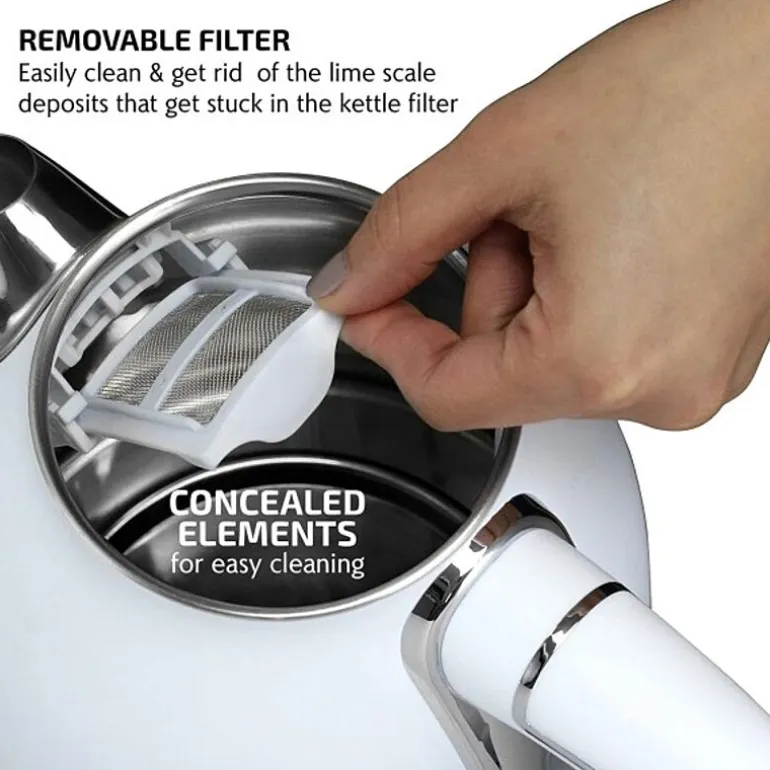 Ovente 1.7 Litre Tea Stainless Steel Electric Kettle