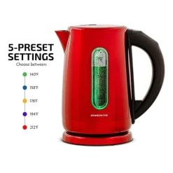Ovente 1.7 Litre Tea Stainless Steel Electric Kettle
