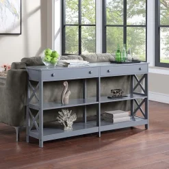 Oxford 2-Drawer Storage Console Table with Shelves