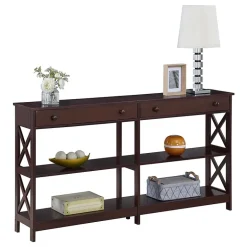 Oxford 2-Drawer Storage Console Table with Shelves
