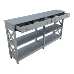 Oxford 2-Drawer Storage Console Table with Shelves