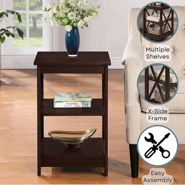 Oxford End Table with Shelves