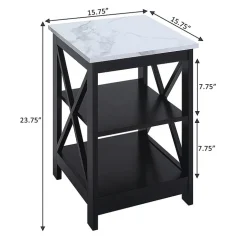 Oxford End Table with Shelves