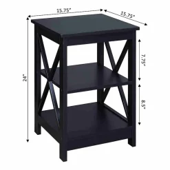 Oxford End Table with Shelves