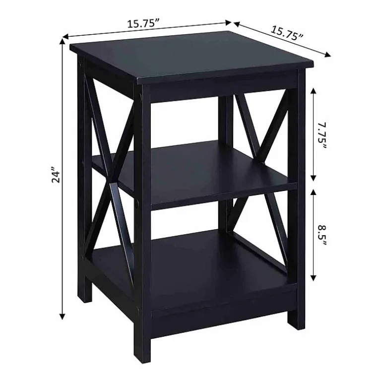 Oxford End Table with Shelves