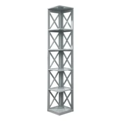 Oxford 5-Shelf Corner Bookcase