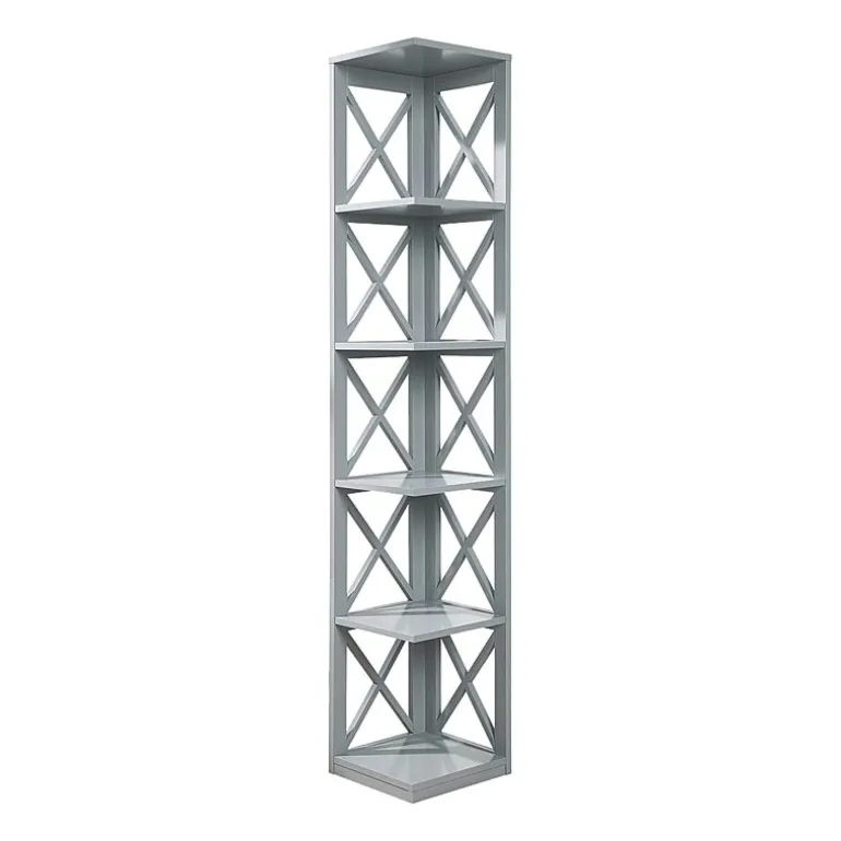 Oxford 5-Shelf Corner Bookcase