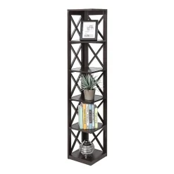 Oxford 5-Shelf Corner Bookcase