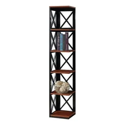 Oxford 5-Shelf Corner Bookcase