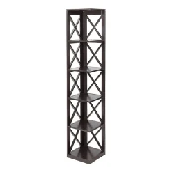 Oxford 5-Shelf Corner Bookcase