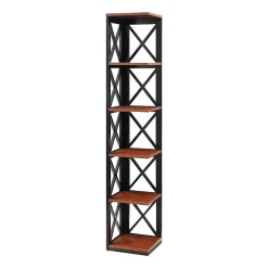 Oxford 5-Shelf Corner Bookcase