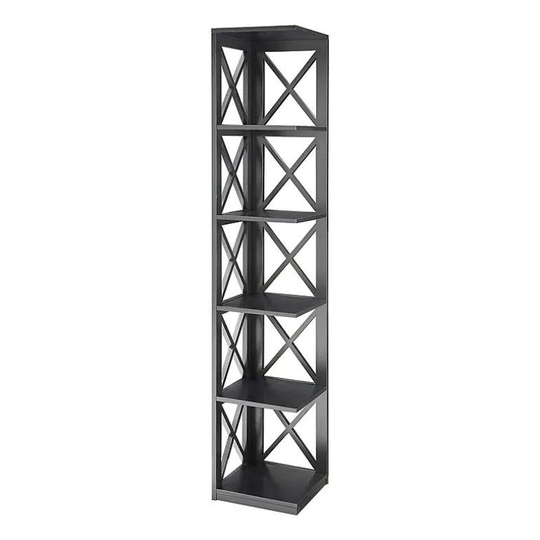 Oxford 5-Shelf Corner Bookcase