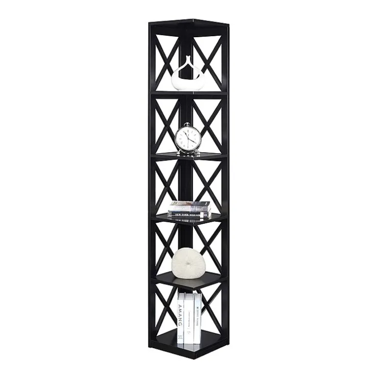 Oxford 5-Shelf Corner Bookcase