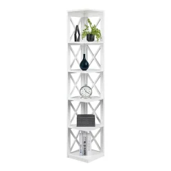 Oxford 5-Shelf Corner Bookcase