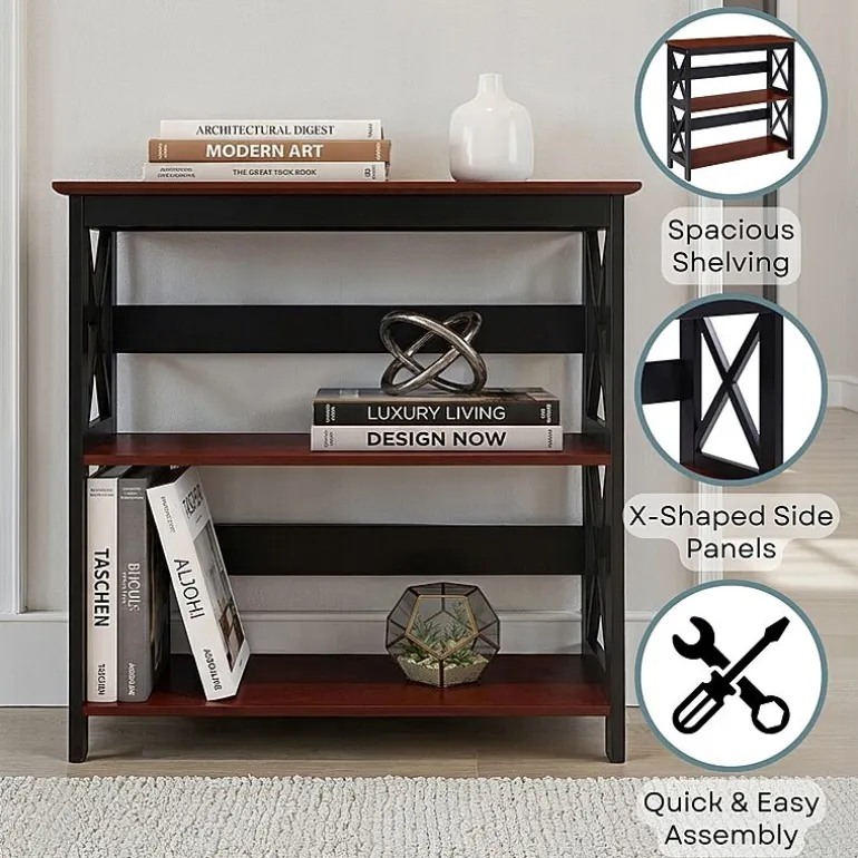 Oxford 3-Tier Bookcase Entryway Hall Table