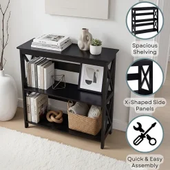 Oxford 3-Tier Bookcase Entryway Hall Table