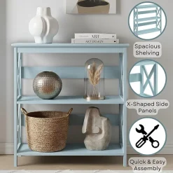 Oxford 3-Tier Bookcase Entryway Hall Table