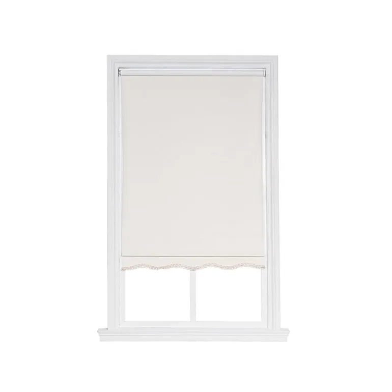 Paige Cut-To-Width Cordless Blackout Fringed Roller Shade