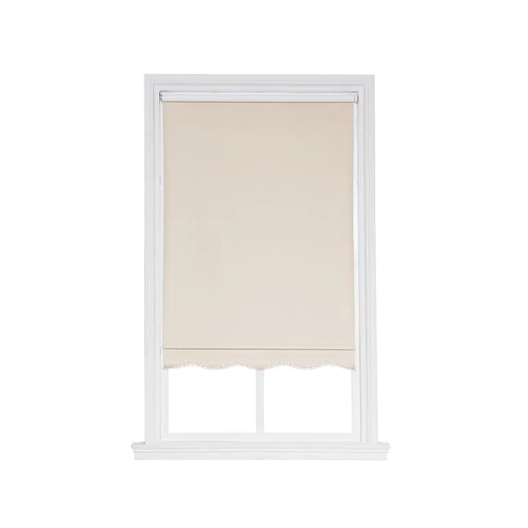 Paige Cut-To-Width Cordless Blackout Fringed Roller Shade