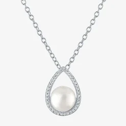 2-pc.Birthstone Necklace Set in Pure Silver Over Brass