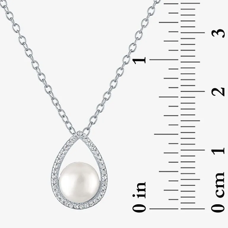 2-pc.Birthstone Necklace Set in Pure Silver Over Brass