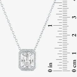 2-pc.Birthstone Necklace Set in Pure Silver Over Brass