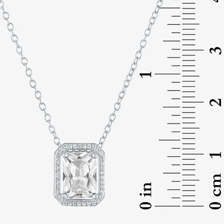 2-pc.Birthstone Necklace Set in Pure Silver Over Brass