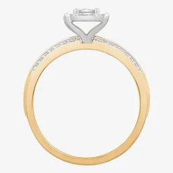 3PC His and Hers Trio Wedding Set Featuring 3/4 CT.T.W. Natural Diamond Womens Bridal Set and Mens Wedding Band in 10K or 14K Two Tone Gold