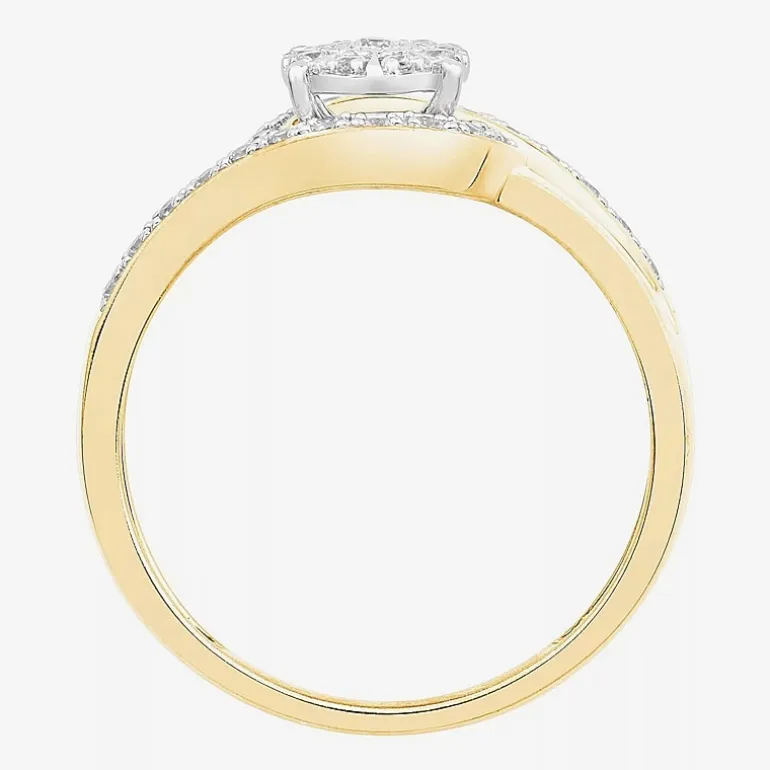 3PC His and Hers Trio Wedding Set Featuring 3/8 CT.T.W. Natural Diamond Womens Bridal Set and Mens Wedding Band in 10K or 14K Two Tone Gold