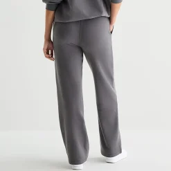 Peanuts Sweatpant Womens Juniors Wide Leg High Rise Peanuts Fleece Sweatpant