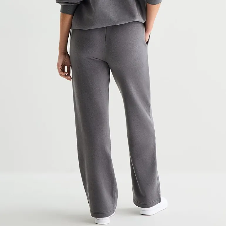Peanuts Sweatpant Womens Juniors Wide Leg High Rise Peanuts Fleece Sweatpant