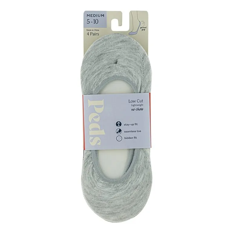Peds Low Cut Womens Multi-Pack 4 Pair Liner Socks
