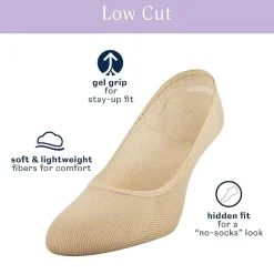 Peds Low Cut Womens Multi-Pack 4 Pair Liner Socks