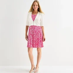 Perceptions Womens Floral Jacket Dress