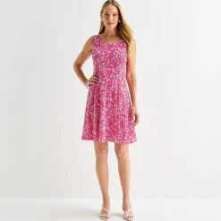 Perceptions Womens Floral Jacket Dress