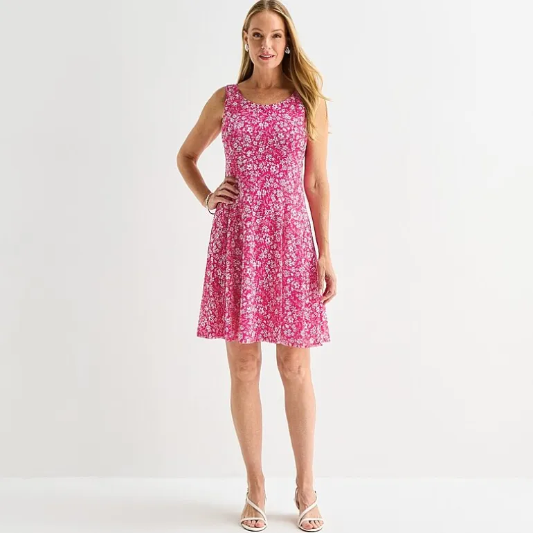 Perceptions Womens Floral Jacket Dress