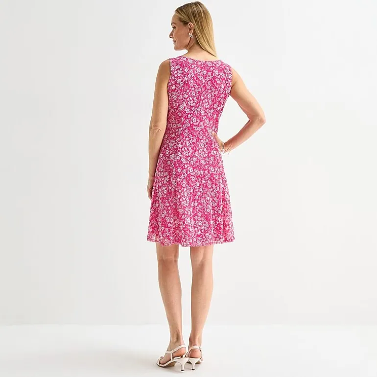 Perceptions Womens Floral Jacket Dress