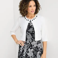 Perceptions Womens Floral Jacket Dress