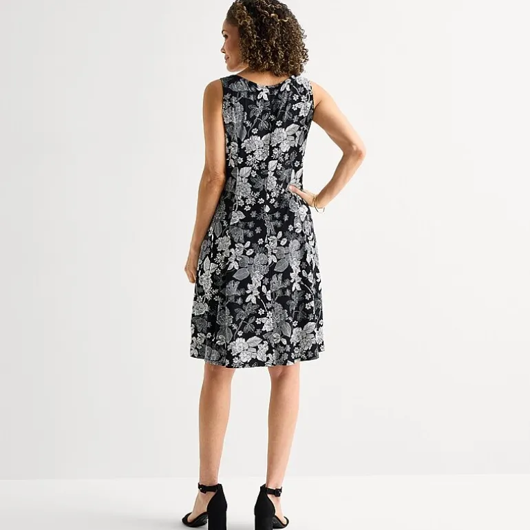 Perceptions Womens Floral Jacket Dress