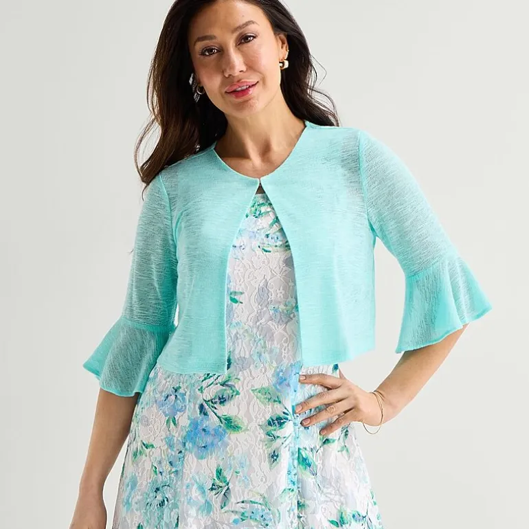 Perceptions Womens Floral Jacket Dress
