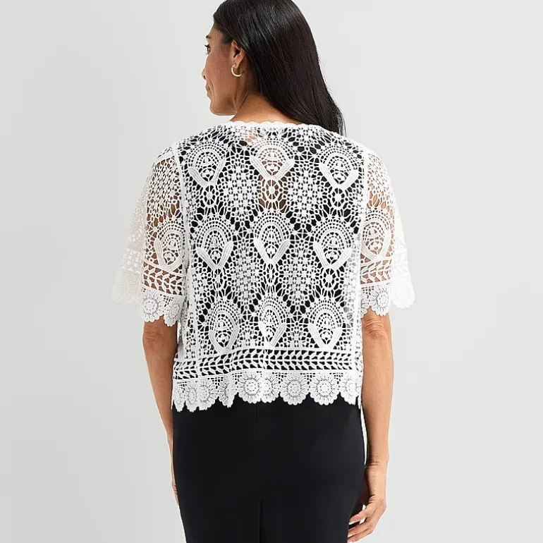 Perceptions Womens Short Sleeve Shrug