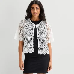 Perceptions Womens Short Sleeve Shrug