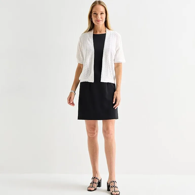 Perceptions Womens Short Sleeve Shrug