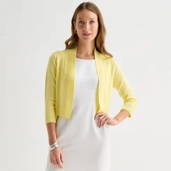Perceptions Womens 3/4 Sleeve Shrug