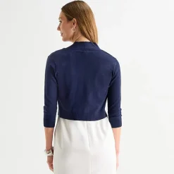 Perceptions Womens 3/4 Sleeve Shrug