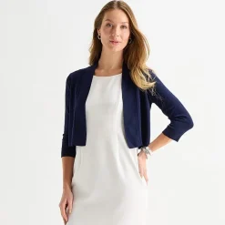 Perceptions Womens 3/4 Sleeve Shrug